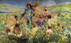 Georges Rochegrosse The Knight of the Flowers(Parsifal) oil painting picture